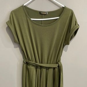 Ankle Length green dress